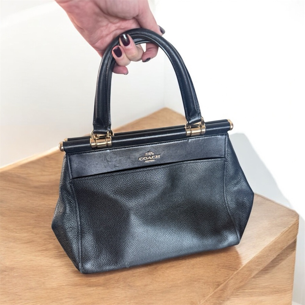 Coach Black Leather Satchel